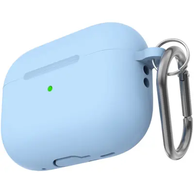 AHASTYLE AirPods Pro 2 Mobilskal Silikon med Carabiner/Lanyard CS14 - Blå