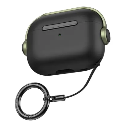 AHASTYLE AirPods Pro/Pro 2 Skal Bluetooth WG109 (Svart + Armégrön)