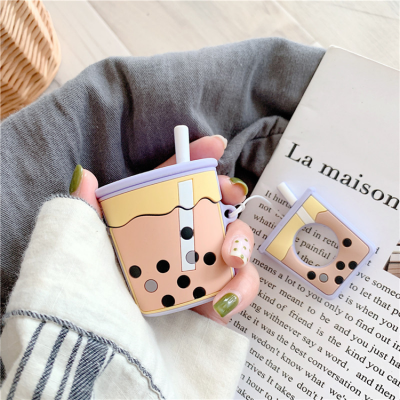 AirPods 1/2 Skal Boba Milk Tea Silikon - Lila