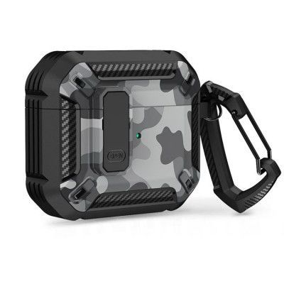 Airpods Pro 1/2 Skal X-Carbo - Moro Grå