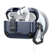 AirPods Pro 2 Mobilskal Magsafe Carbon Fiber (Mörkblå)