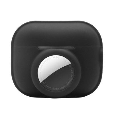 Airpods Pro 2 Skal 2-in-1 AirTag Silikon - Svart