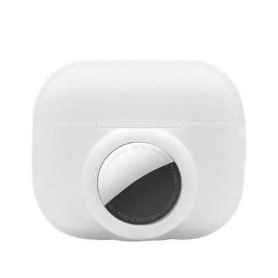 Airpods Pro 2 Skal 2-in-1 AirTag Silikon - Vit