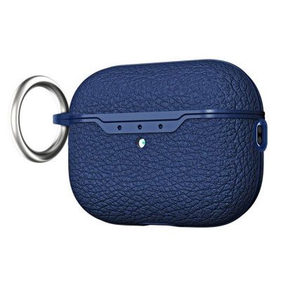 AirPods Pro 2 Skal Litchi Texture TPU - Blå