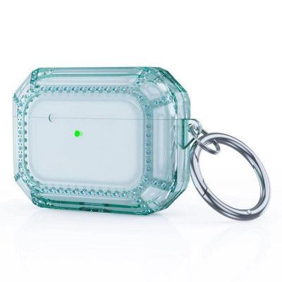 Airpods Pro 2 Skal Rhinestone Shockproof - Grön