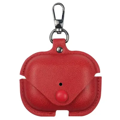 Airpods Pro 3 Skal Business Läder + PC - Röd