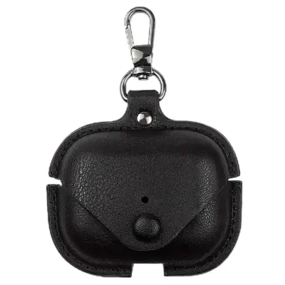 Airpods Pro 3 Mobilskal Business Läder + PC - Svart