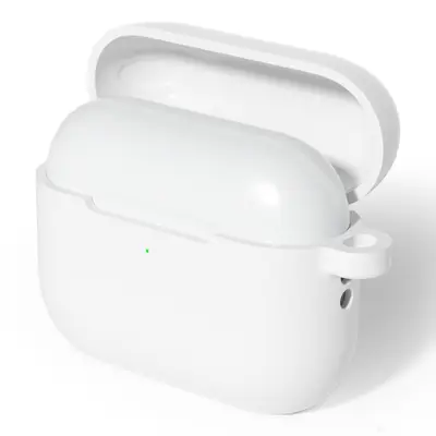 AirPods Pro 3 Mobilskal Med Carabiner Silikon - Vit