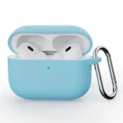 Airpods Pro 3 Skal Silikon med Karbinhake - Babyblå