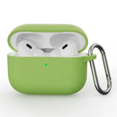 Airpods Pro 3 Mobilskal Silikon med Karbinhake - Grön