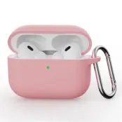 Airpods Pro 3 Skal Silikon med Karbinhake - Rosa