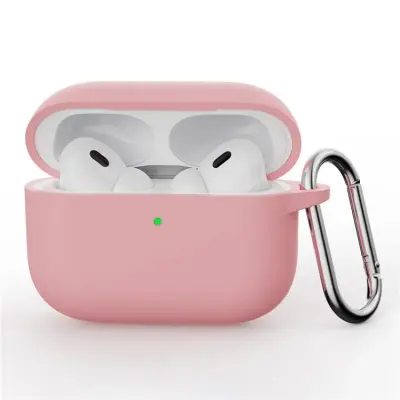 Airpods Pro 3 Skal Silikon med Karbinhake - Rosa