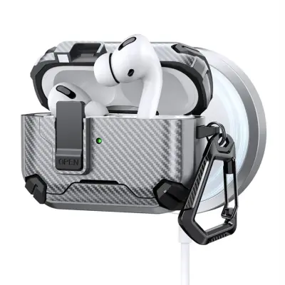 AirPods Pro Skal Magsafe Carbon Fiber - Grå