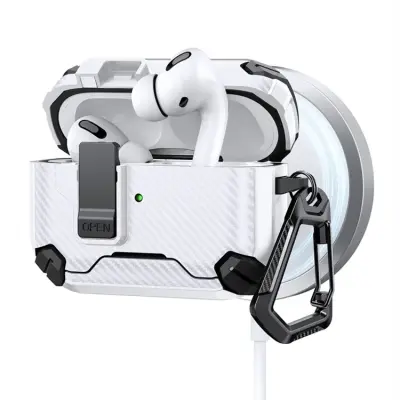 AirPods Pro Skal Magsafe Carbon Fiber - Svart/Vit