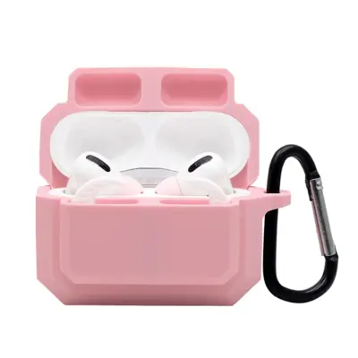 AirPods Pro Mobilskal Silikon 3-in-1 - Rosa