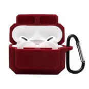 AirPods Pro Skal Silikon 3-in-1 - Vinröd