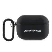 AMG Airpods Pro 2 Skal Läder Vit Logo - Svart
