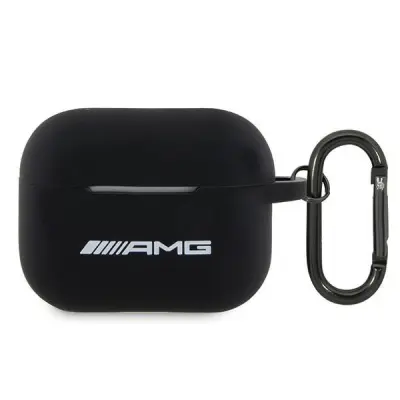 AMG Airpods Pro 2 Skal Silikon Vit Logo - Svart