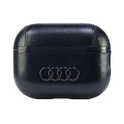 Audi AirPods Pro 2 Skal Läder Big Logo - Svart
