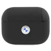 BMW AirPods Pro 2 Skal Äkta Läder Silver Logo