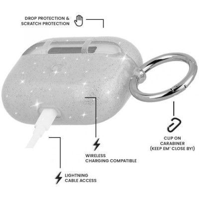 Case-Mate Airpods Pro Sheer Crystal Hook Ups - Rosa