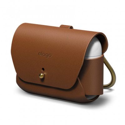 Elago Leather Case (AirPods Pro) - Brun