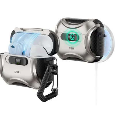 ESR Apple Airpods Pro 3 Skal Magsafe Cyber Flicklock (Titanium)