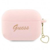 Guess Airpods Pro 2 Skal Charm Heart Collection - Rosa