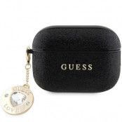 Guess AirPods Pro 2 Skal Fixed Glitter Heart Diamond Charm