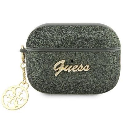 Guess Airpods Pro 2 Skal Glitter Flake Charm - Grön