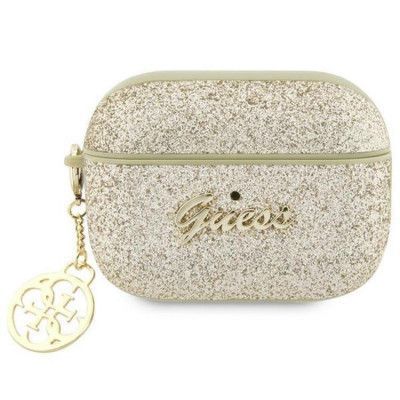 Guess Airpods Pro 2 Skal Glitter Flake Charm - Guld