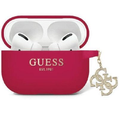 Guess AirPods Pro 2 Skal Liquid Silikon Glitter Triangle Charm