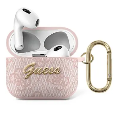 Guess AirPods Pro 3 Skal 4G Script Metal Collection GUA34GSMP (Rosa)