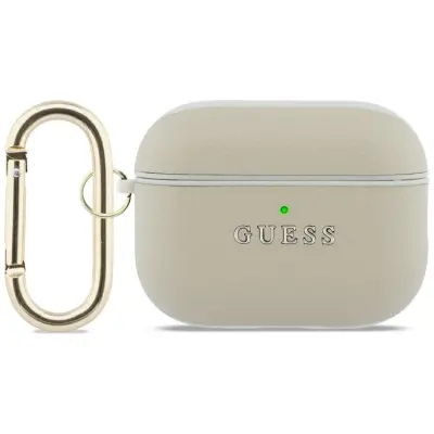 Guess AirPods Pro 3 Skal Grained Classic Logo Hook (Guld)