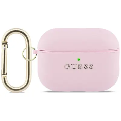 Guess AirPods Pro 3 Skal Grained Classic Logo Hook (Rosa)