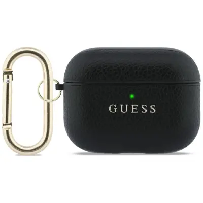 Guess AirPods Pro 3 Skal Grained Classic Logo Hook (Svart)