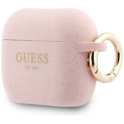 Guess AirPods Pro 3 Skal Silicone Glitter Ring (Rosa)