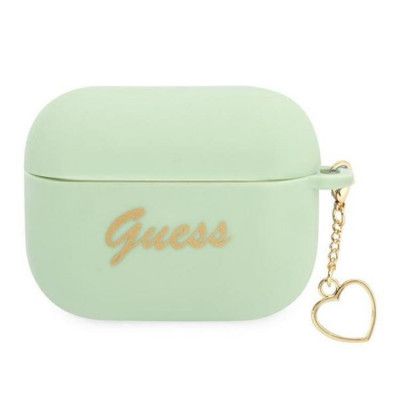 Guess AirPods Pro Skal Silicone Charm Heart Collection - Grön