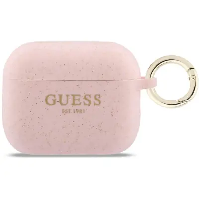 Guess Silicone Glitter Case (AirPods Pro 3) - Svart