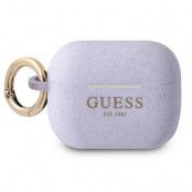 Guess Silicone Glitter Skal AirPods Pro - Lila
