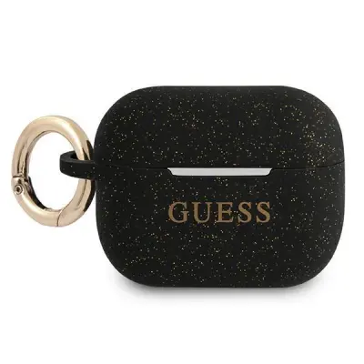 Guess Silicone Glitter Skal AirPods Pro - Svart