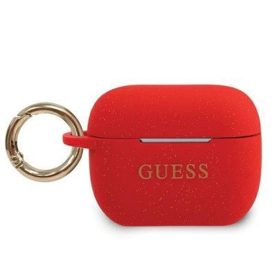 Guess Skal AirPods Pro Silicone Glitter - Röd