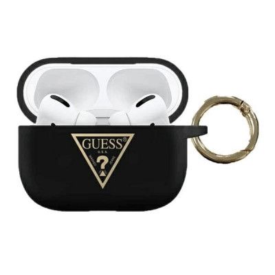 Guess Skal AirPods Pro Silicone Triangle Logo - Svart