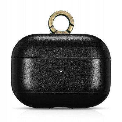 iCarer Läder Vintage Skal Airpods Pro - Svart