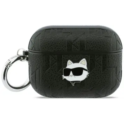 Karl Lagerfeld AirPods Pro 3 Skal Monogram Choupette Head (Svart)