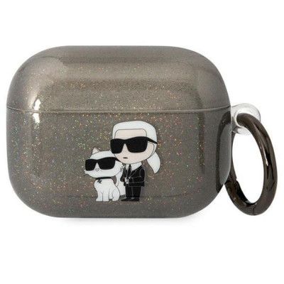 KARL LAGERFELD AirPods Pro Skal Gliter Karl&Choupette - Svart