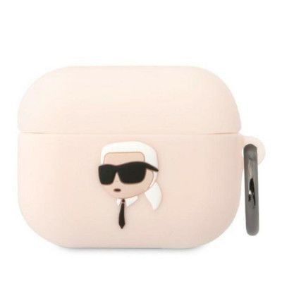 Karl Lagerfeld AirPods Pro Skal Silicone Karl Head 3D - Rosa