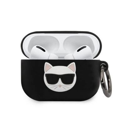 Karl Lagerfeld Silikon airpods Pro skal Choupette Svart