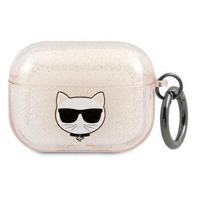 Karl Lagerfeld Skal AirPods Pro Glitter Choupette - Silver