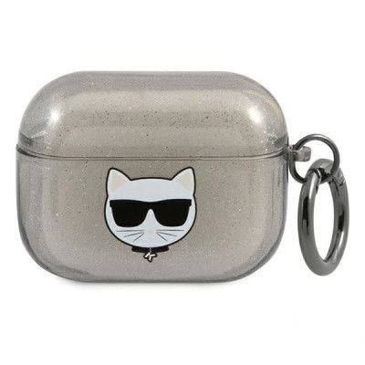 Karl Lagerfeld Skal AirPods Pro Glitter Choupette - Svart